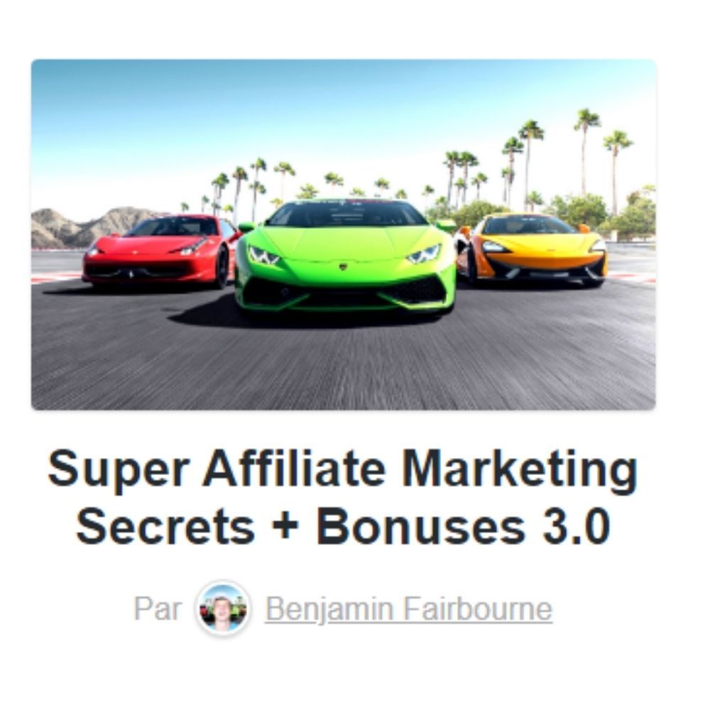 ecourse benjamin fairbourne super affiliate marketing secret 3.0 termurah gratis ongkir