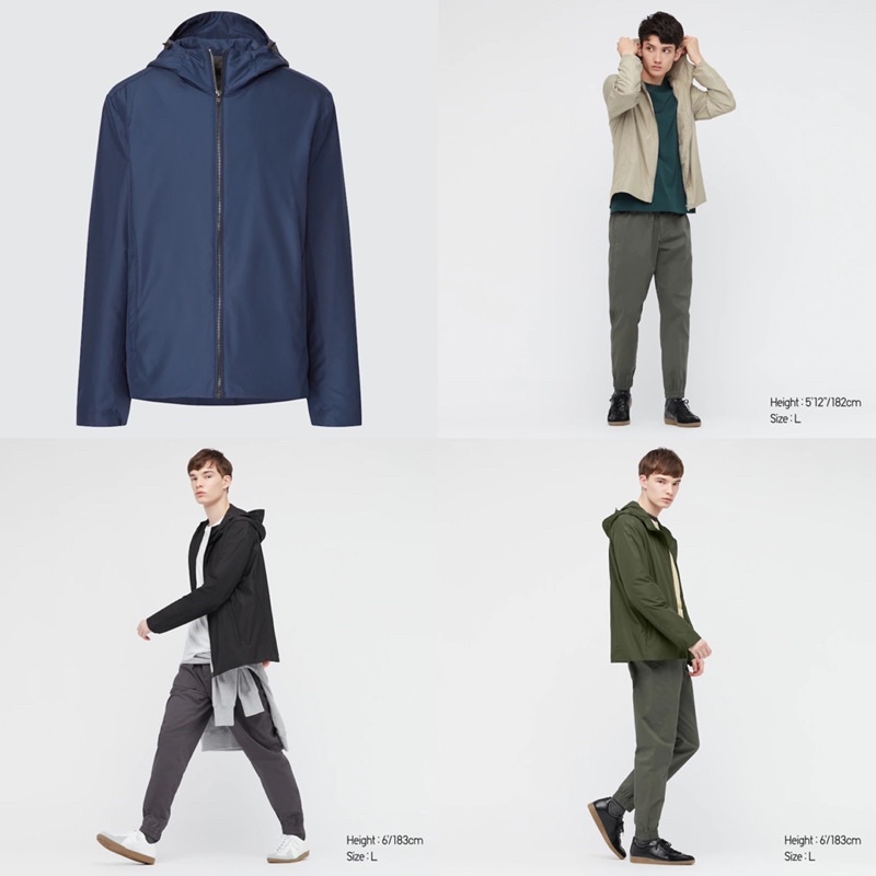 uniqlo Jaket Parka Lined Jersey Lembut