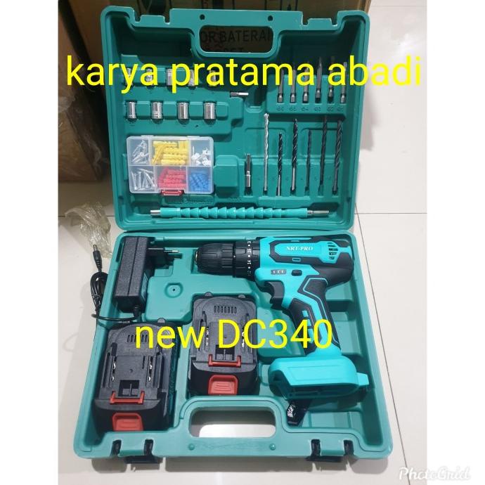 MESIN BOR BATRE BATERAI CORDLESS NRT PRO DC 340 + SET NRT DC340 SET Termurah