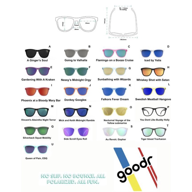 MURAH MERIAH Goodr kacamata Running Polarized Ginger Soul