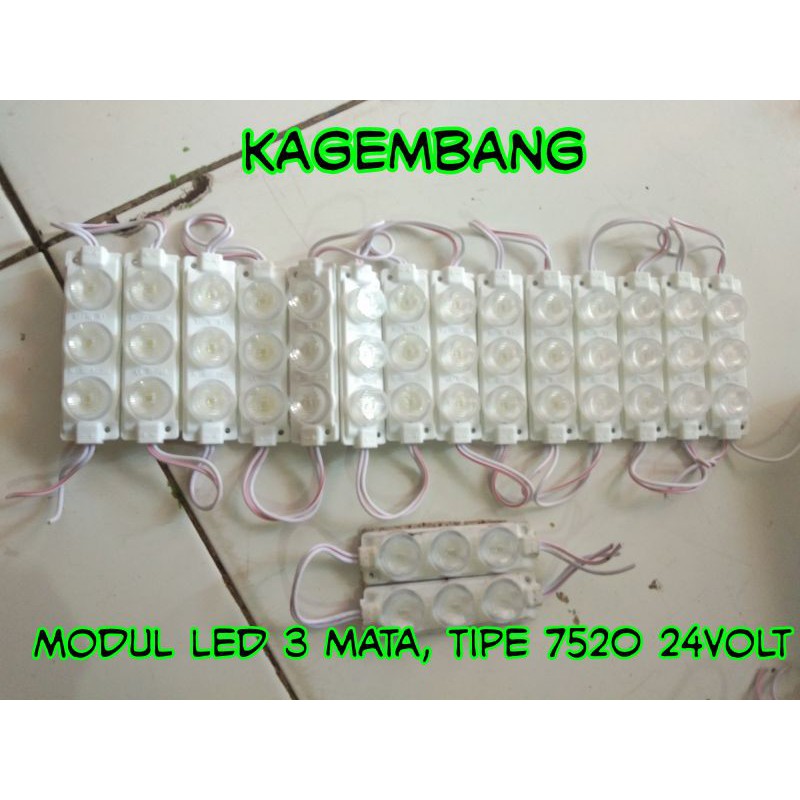 lampu led modul mata 3 tipe 7520 24volt warna putih