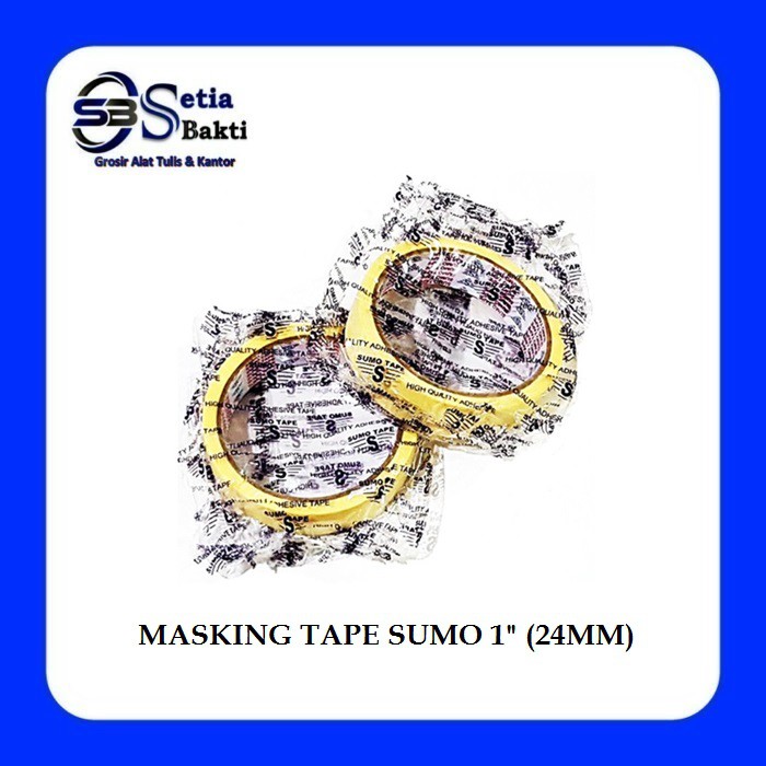 

SUMO TAPE - Masking - Lakban - Solatip Kertas 1 Inch x 17 Yard - 1 Pcs