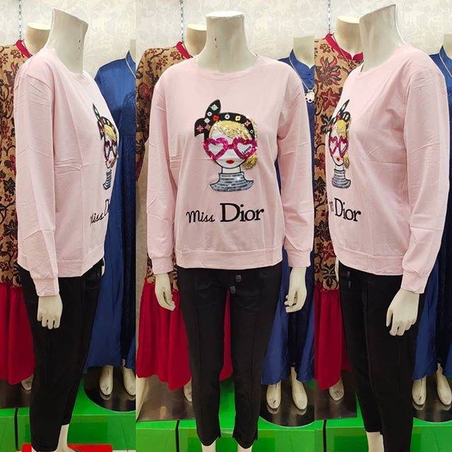 Atasan blus kaos wanita lengan panjang