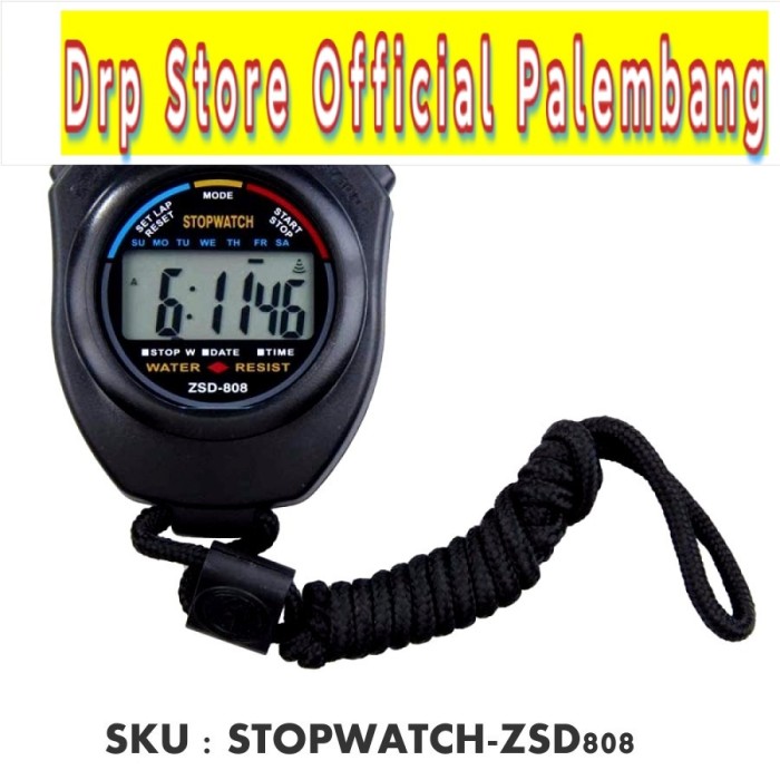 Stopwatch Digital Profesional LCD dengan Strap - ZSD-808