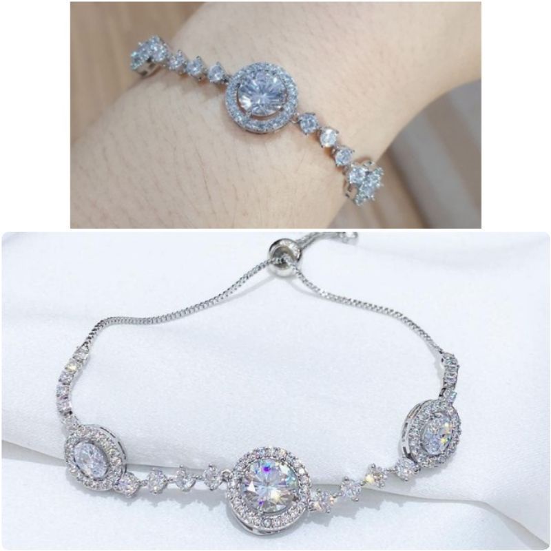 Gelang Premium Lapis emas Mirip emas asli Mata kilau Anti Karat anti alergi Model Serut Premium Quality Anti karat anti alergi Gelang Zircone gelang Zircon Gs-i27