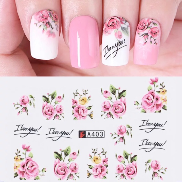 Stiker kuku /nails stiker flower