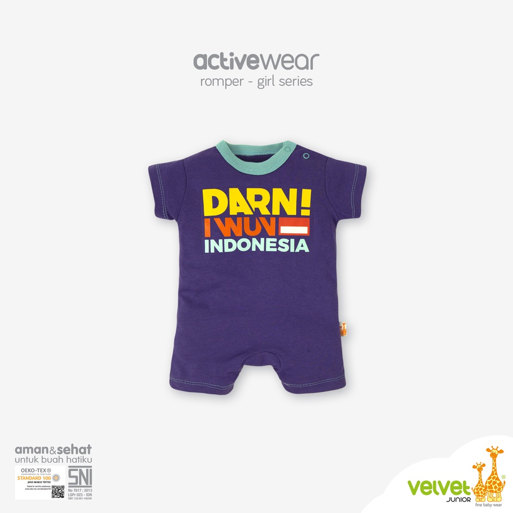 Velvet Junior ActiveWear Bodysuit Segiempat Paha - DILI series