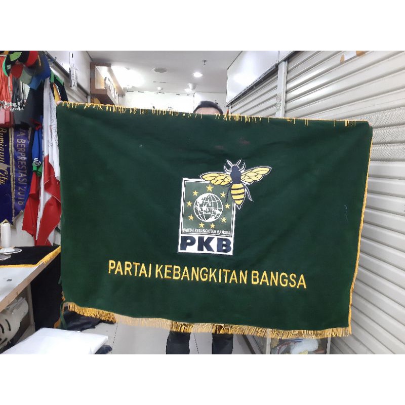 bendera pataka panji partai PKB atribut partai pkb perlengkapan pkb