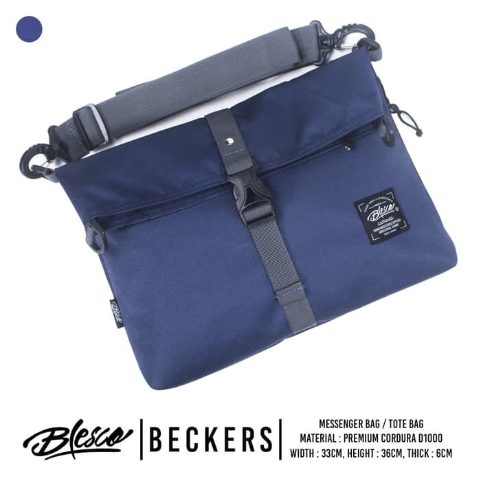 Tas Pria Selempang Lipat Navy Blesco Beckers