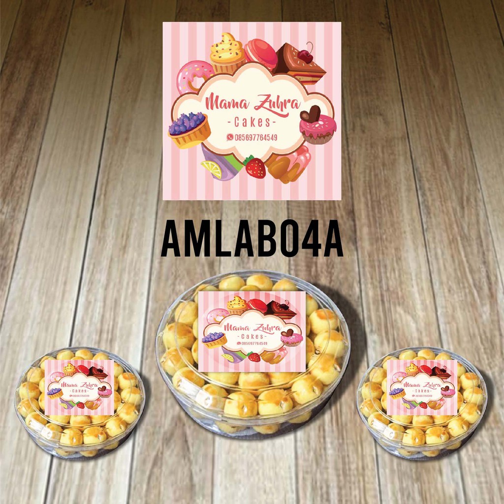 

Hanabi STIKER LABEL KEMASAN / STICKER LABEL KUE KERING AMLAB04A