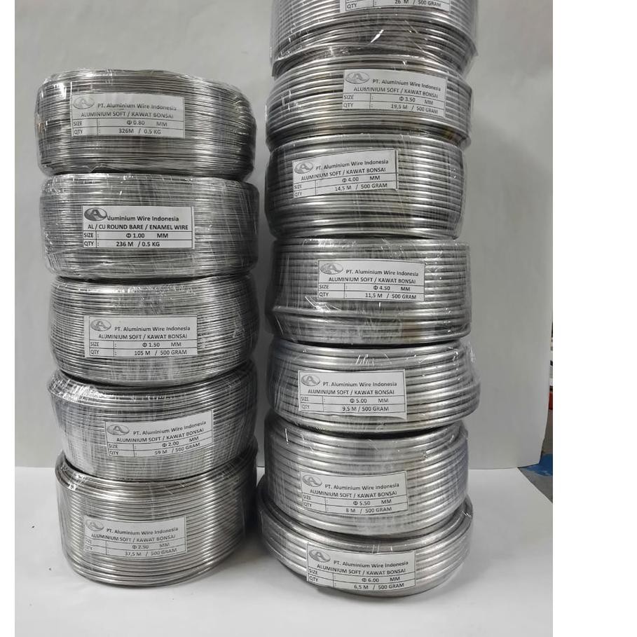 

Terlaku Kawat Bonsai Roll 1/2 KG - 0.8mm, 1mm, 1.5mm, 2mm, 2.5mm, 3mm, 3.5mm, 4mm, 4.5mm, 5mm, 5.5mm