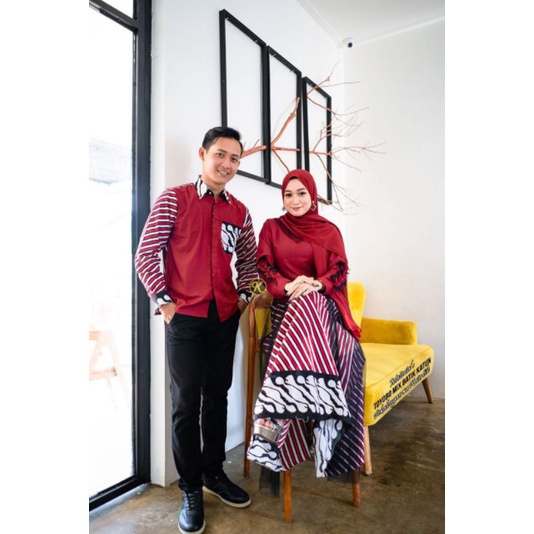 Gamis couple baju muslim Matt toyoba super Batik Tille M L XL XXL