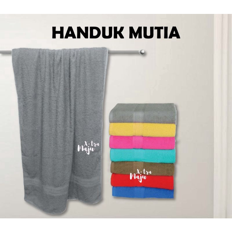 Handuk Mandi Mutia Polos Handuk Mandi Dewasa Katun 70x140cm termurah tebal 101 Tebal - MERESAP