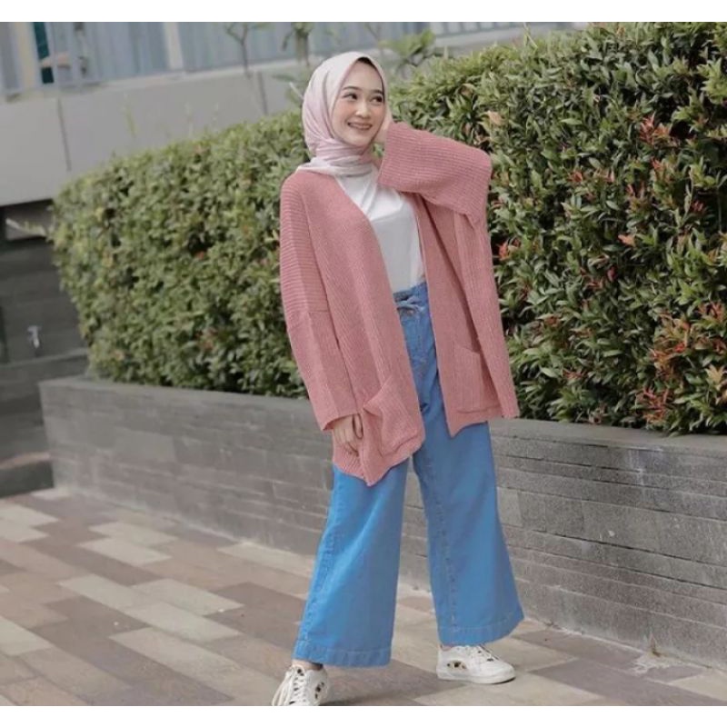 [COD] Cardigan Oversize Wanita | Kardigan Rajut Panjang Jumbo Remaja Model Terbaru Korea