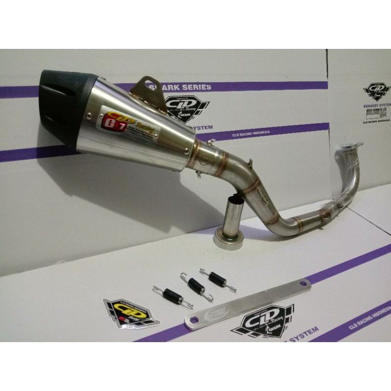 Kenalpot CLD RACING TYPE C7ada 2 model leher  inlet 38& 50mm NEW VARIO 125/VARIO 150