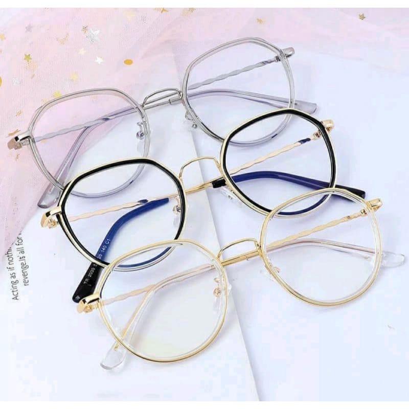 ( Fy )COD KACAMATA FRAME KACAMATA IMPORT KACAMATA PRIA WANITA BULAT NEW SUNGLASSES