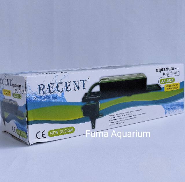 RECENT AA 203K Top Filter Box komplit - filter atas Aquarium full set lengkap Aquascape Filter Gantung