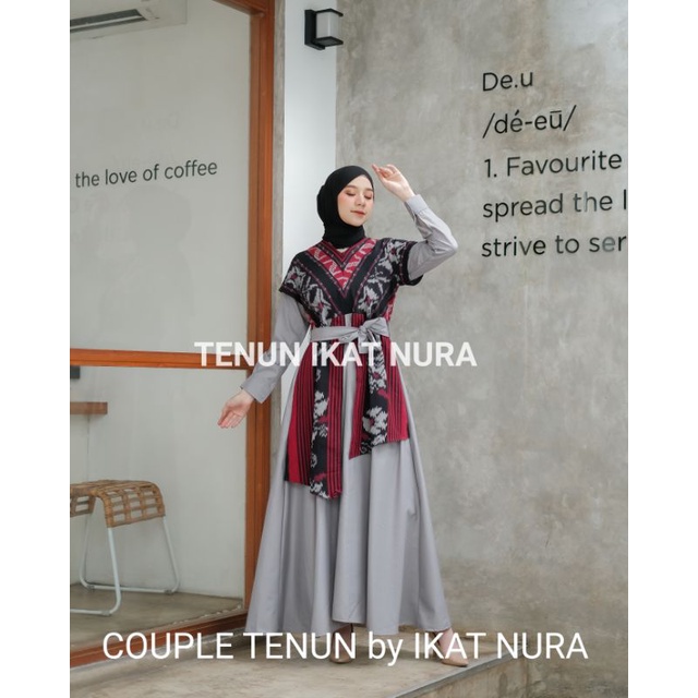 ( READY STOK ) RAISA DRESS Couple Tenun Lebaran Baju Kondangan