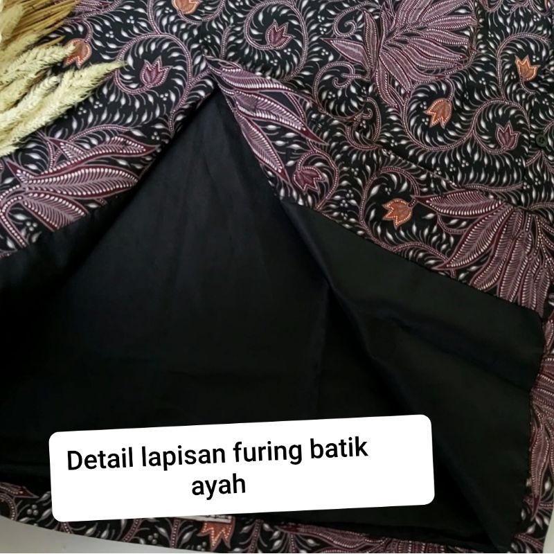 Couple Batik Ayah Anak Lapis Furing Warna Lilac