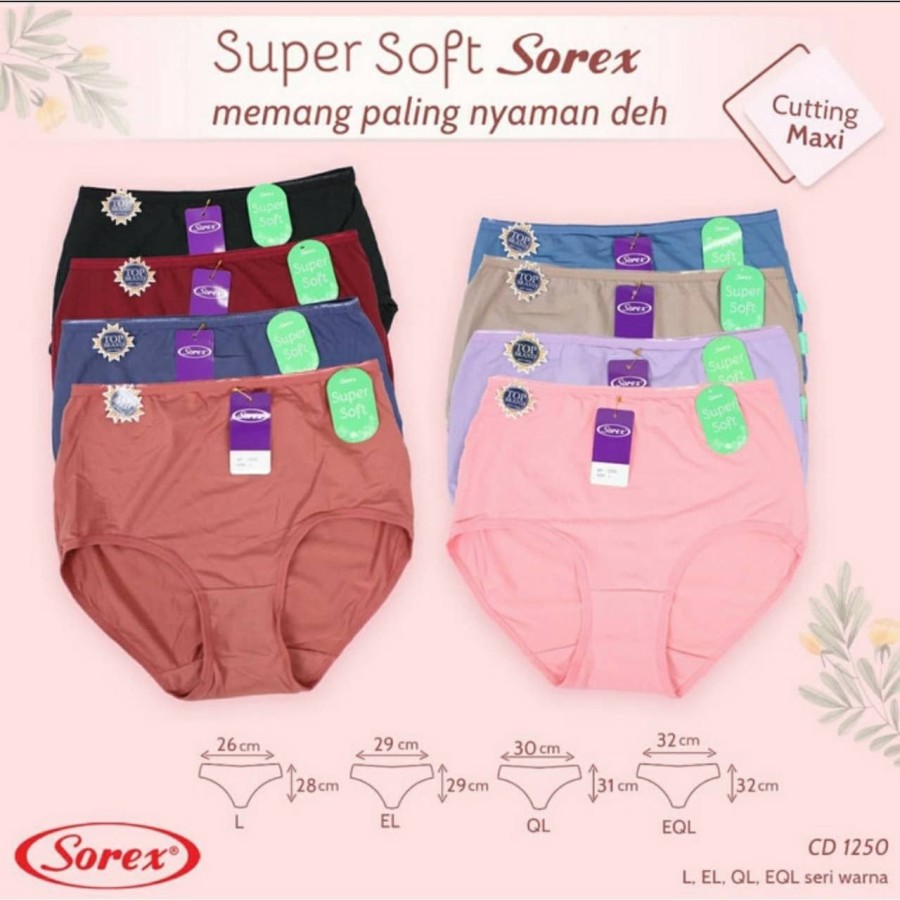 cd celana dalam wanita sorex 1250 maxi supersoft