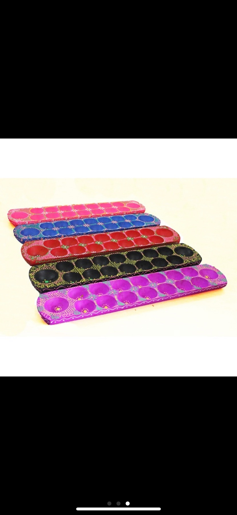 Congklak Kayu Lipat Motif Batik Plus Kerang Dakon Congkak Mokaota/mainan Anak / Tradisional