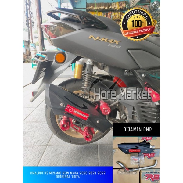 KNALPOT R9 MISANO NMAX 2020 2021 2022 ALL NEW NMAX 155 ORIGINAL ASLI 100% KNALPOT MISANO ALL NEW AER