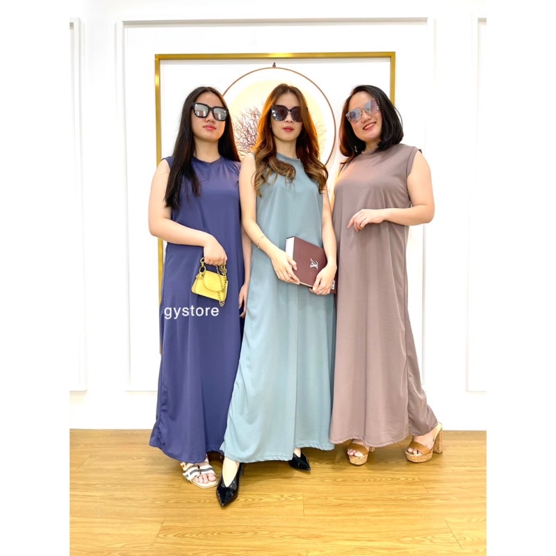 Maxi Dress Voxy A | Manset Dress Buntung