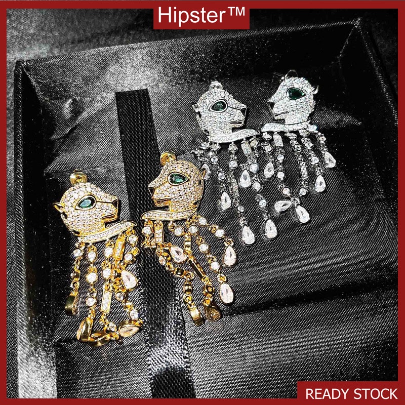 Fashion Hot Sale Creative Design Leopard Super Fairy Dream Geometric Gem Large Earrings