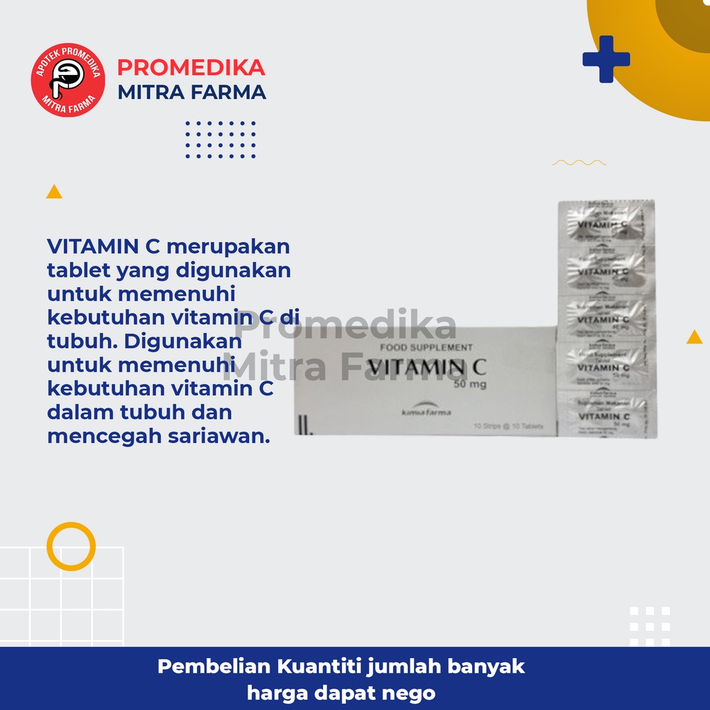 Vitamin C 50 mg Tablet / Vitamin Antioksidan