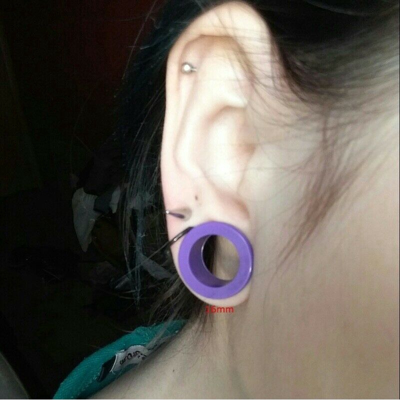 1Pairs Acrylic Tunnels Earrings Screw Ear Gauges Pulley Shape