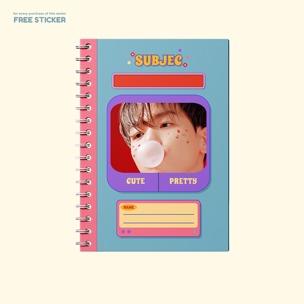 

Pastel Series 4 Kpop Korea - Notebook Planner Journal ( Custom Foto )