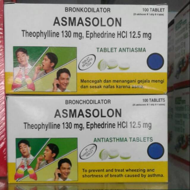 Asmasolon box isi 25 strip x 4's