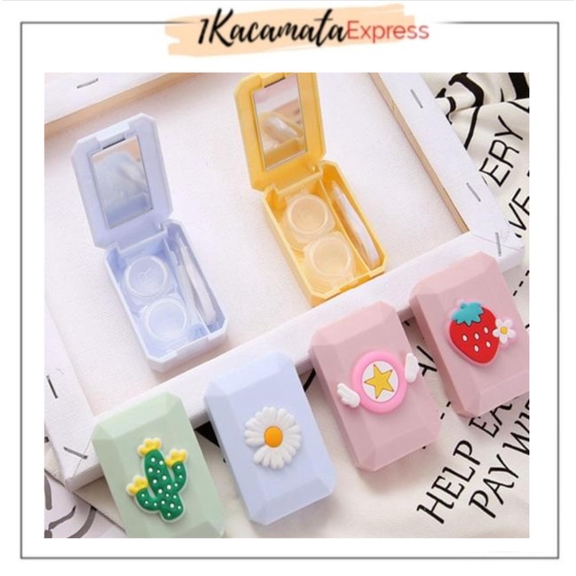 TEMPAT SOFTLENS MINI CASE FLOWER BUNGA