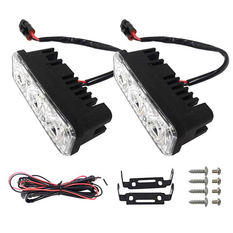 Terlariss !! FORAUTO Lampu Mobil LED Car Light Daytime Running Waterproof 1 Pair