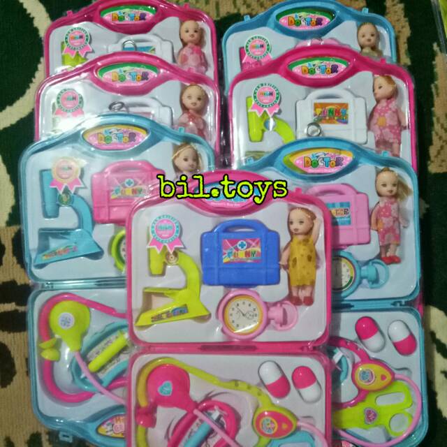 MAINAN ANAK PEREMPUAN LAKI LAKI PERAN DOKTER MAINAN DOKTER DOKTERAN MAINAN DOKTER KOPER + BONEKA