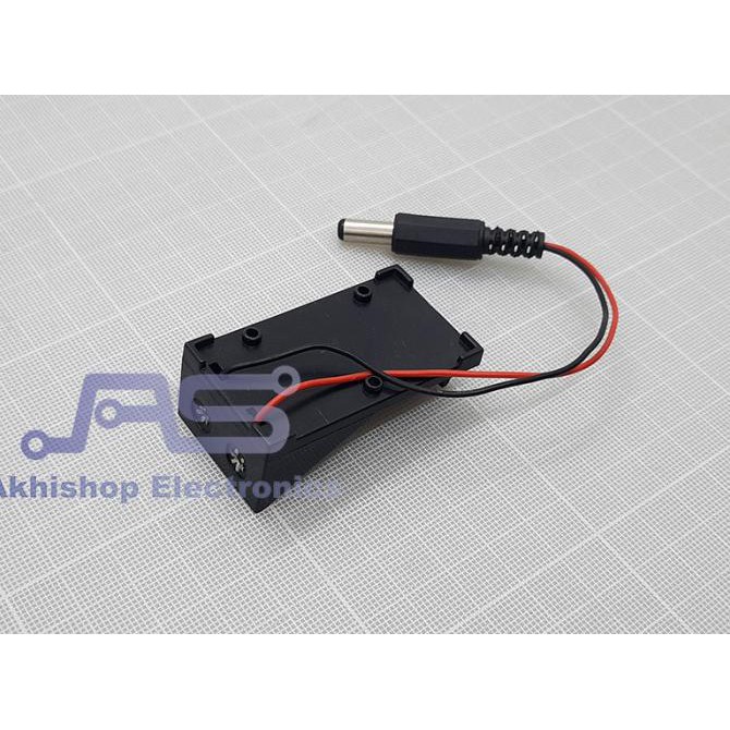 PROMO DC 9V BATTERY HOLDER TO DC JACK PLUG FOR ARDUINO