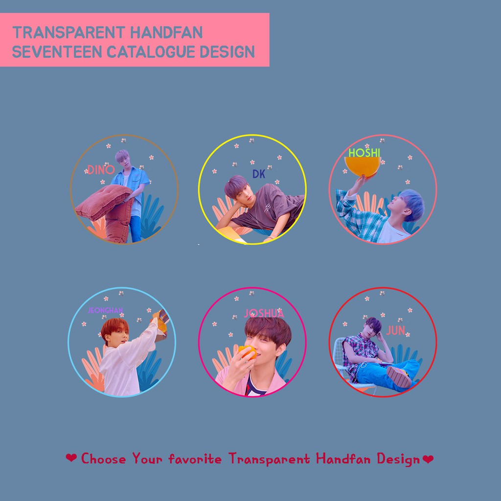 KIPAS TRANSPARAN SEVENTEEN / TRANSPARENT HANDFAN KPOP