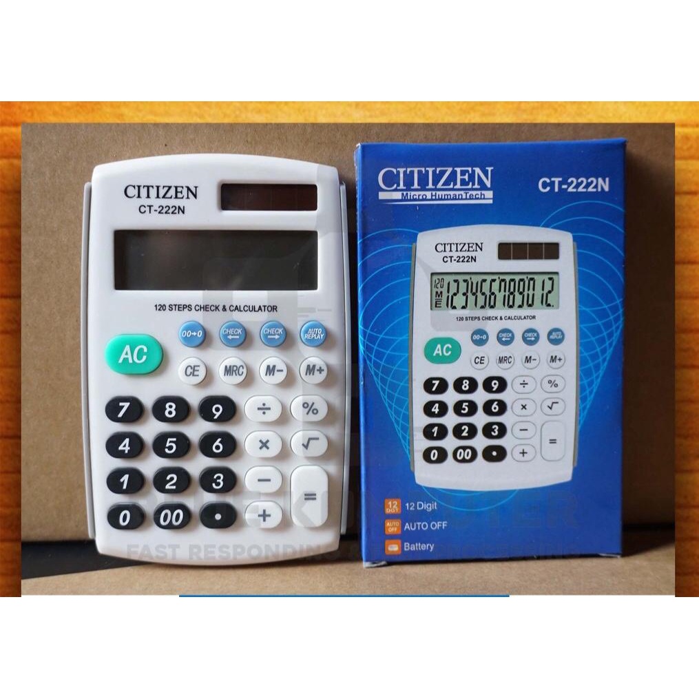 

kalkulator kecil 12 Digit CT 222N/calculator CT 222 N 12 DIGIT Kalkulator Kecil Putih