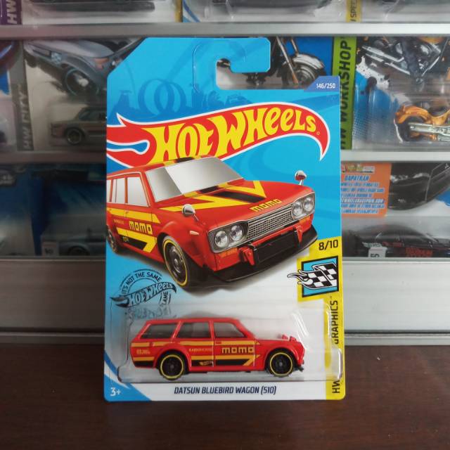 Hot Wheels 71 Datsun Bluebird 510 Wagon - MOMO RED