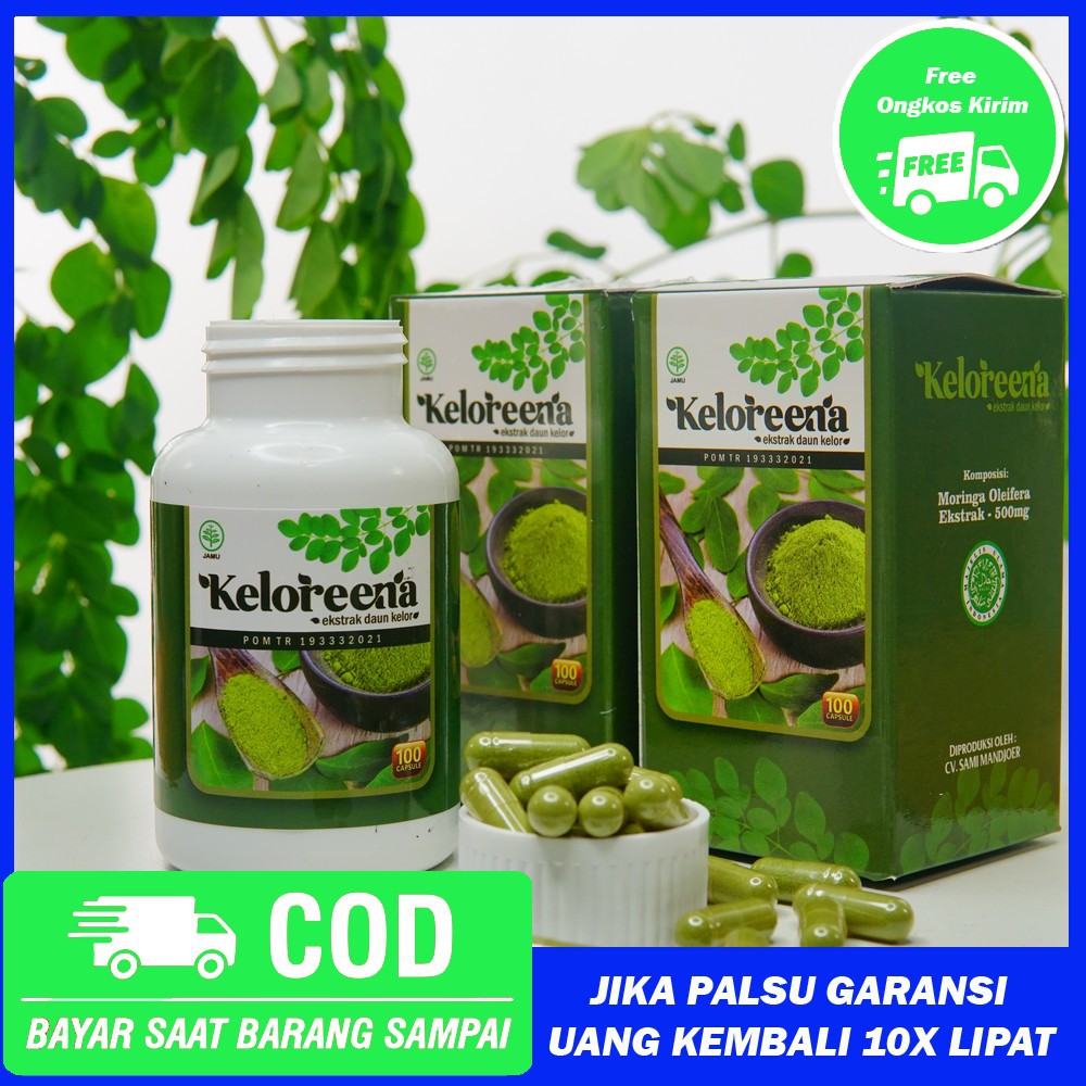 

Obat Herbal Stamina Pria - Obat Sperma Encer - Ekstrak Daun Kelor Kapsul Keloreena - Halal MUI