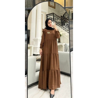 Albamoswear Gamis Bahan Crinkle Rubiah by Edness Kayla | Gamis kringkel | Gamis crinkle uragiri | Ga