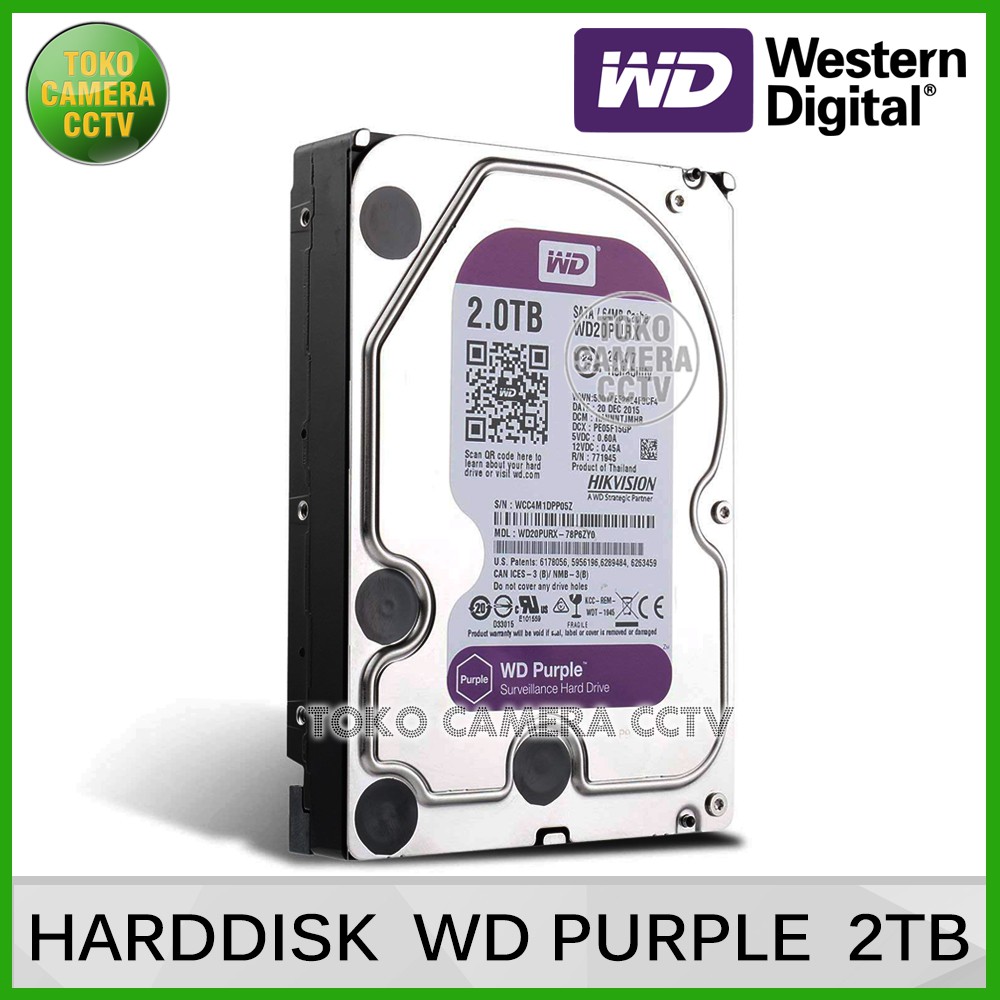 HDD WD PURPLE 2TB / Harddisk WD PURPLE 2 Terra