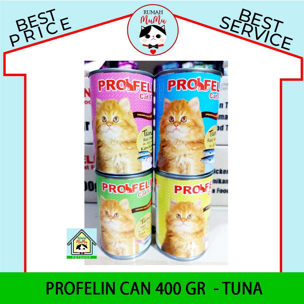 MAKANAN KALENG KUCING DEWASA PROFELIN TUNA 400 GR