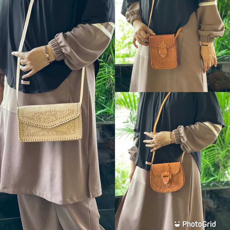 Sling Bag kulit motif