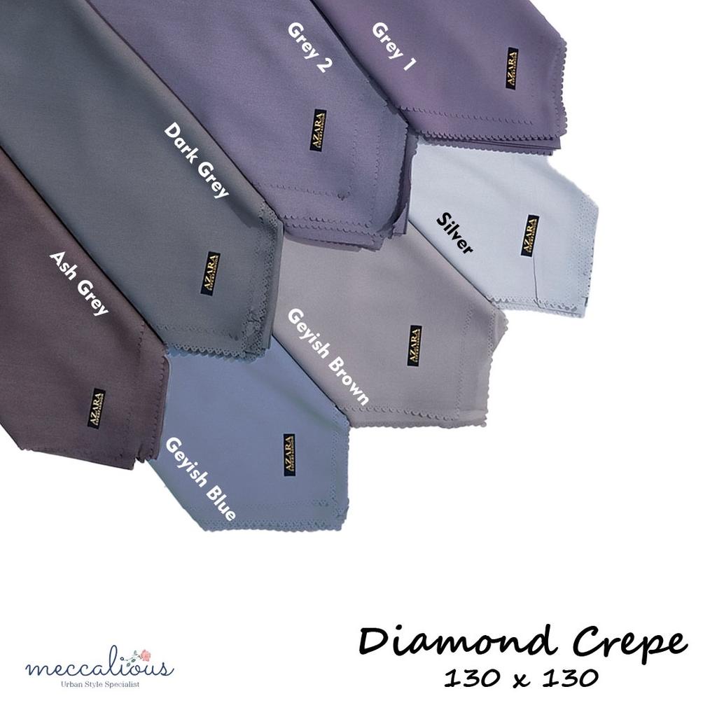 Jilbab Segi Empat Diamond Crepe 130 X 130 Jumbo Azara Syari Laser Cut Jumbo Syar'I