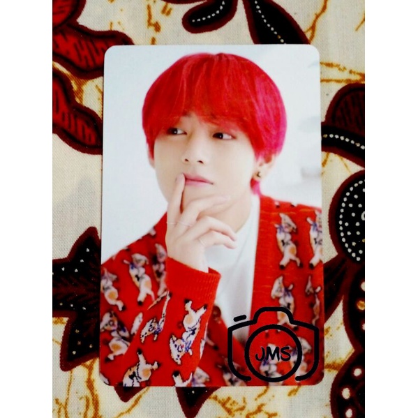 [READY] Photocard Taehyung Dicon 101 BTS Tae V Red Hair Rambut Jaket Merah Cherry Dicon 101 #tag Zoo