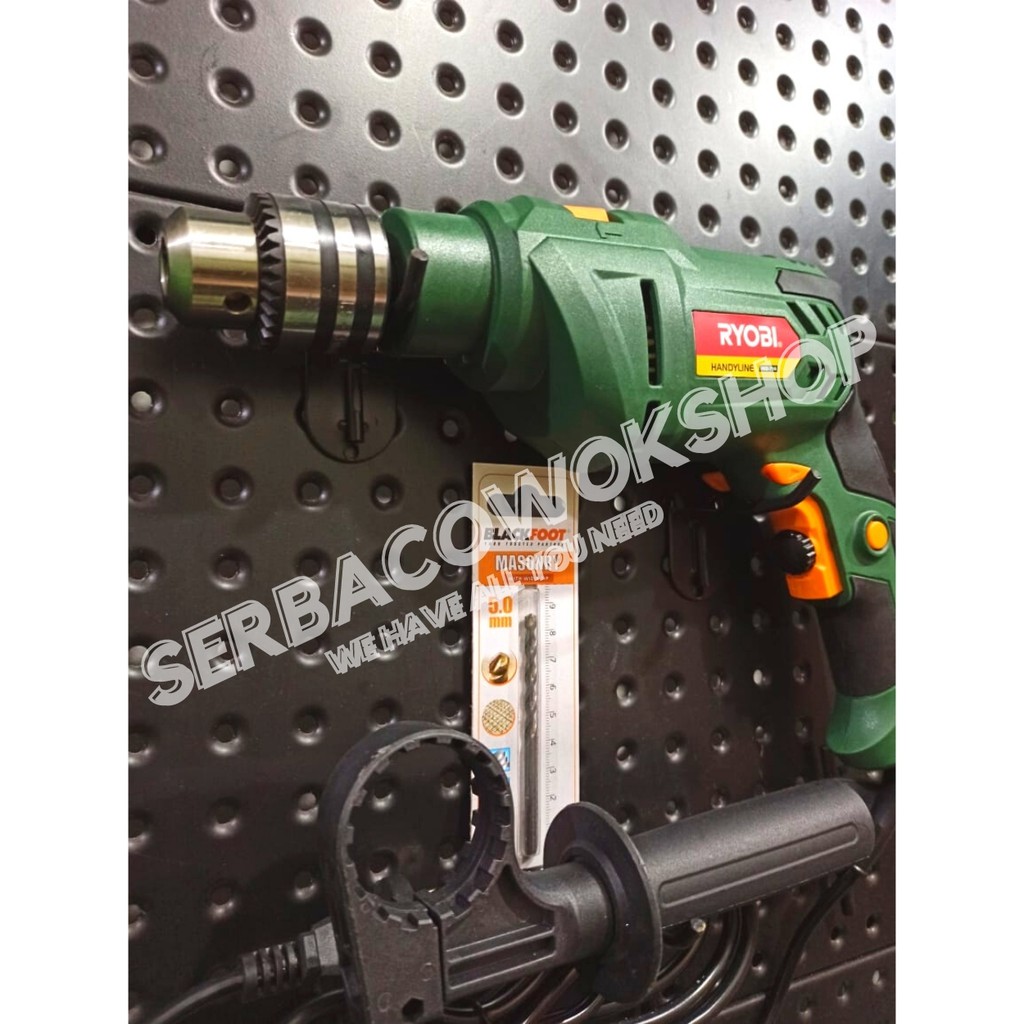 Ryobi Mesin Bor Impact Drill 13 Mm Kyocera HID-710 + Bonus Mata Bor Satuan Termurah Berkualitas