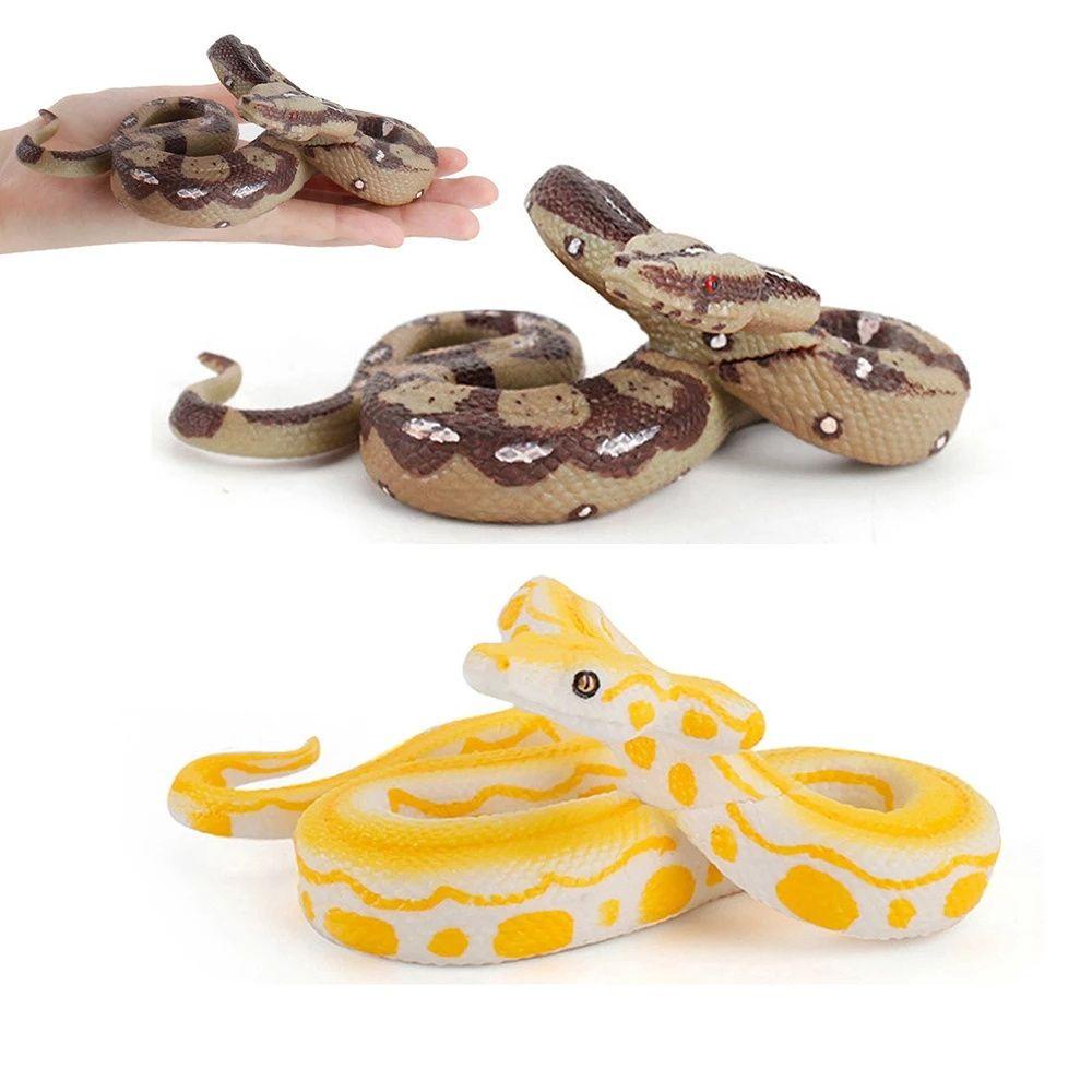 Mainan Ular Agustina Mainan Anak Koleksi Hadiah Model Python Liar Ular Realistis Ukuran Besar Mainan Model Python