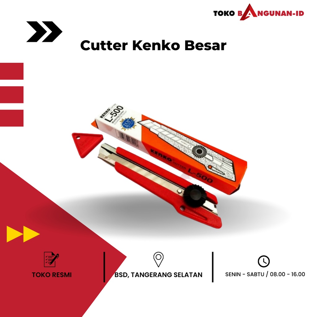 

Kenko Cutter Pisau L500 Merah Serbaguna