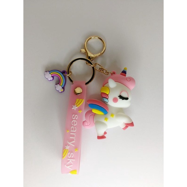 Gantungan tas 3d Unicorn gantungan kunci 3d unicorn